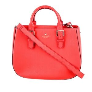 Kate Spade leather top handle bag with crossbody strap